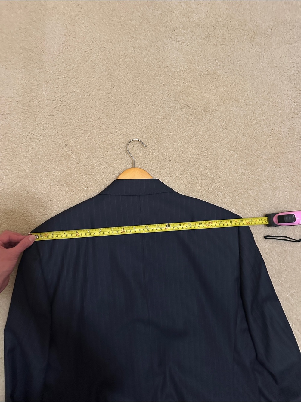 Canali Exclusive Navy Pinstripe Suit US 40R 100% Wool Super 150's - Picture 11 of 12